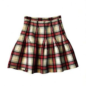 Vintage Talbots Wool Plaid Skirt – Made in USA – 1990s